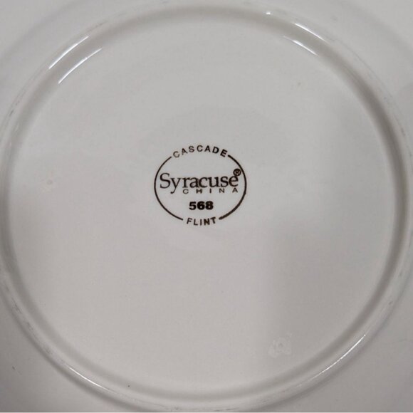 Syracuse Cascade Flint White Ceramic Pasta Dinner Plate 12 inch - Picture 9 of 9